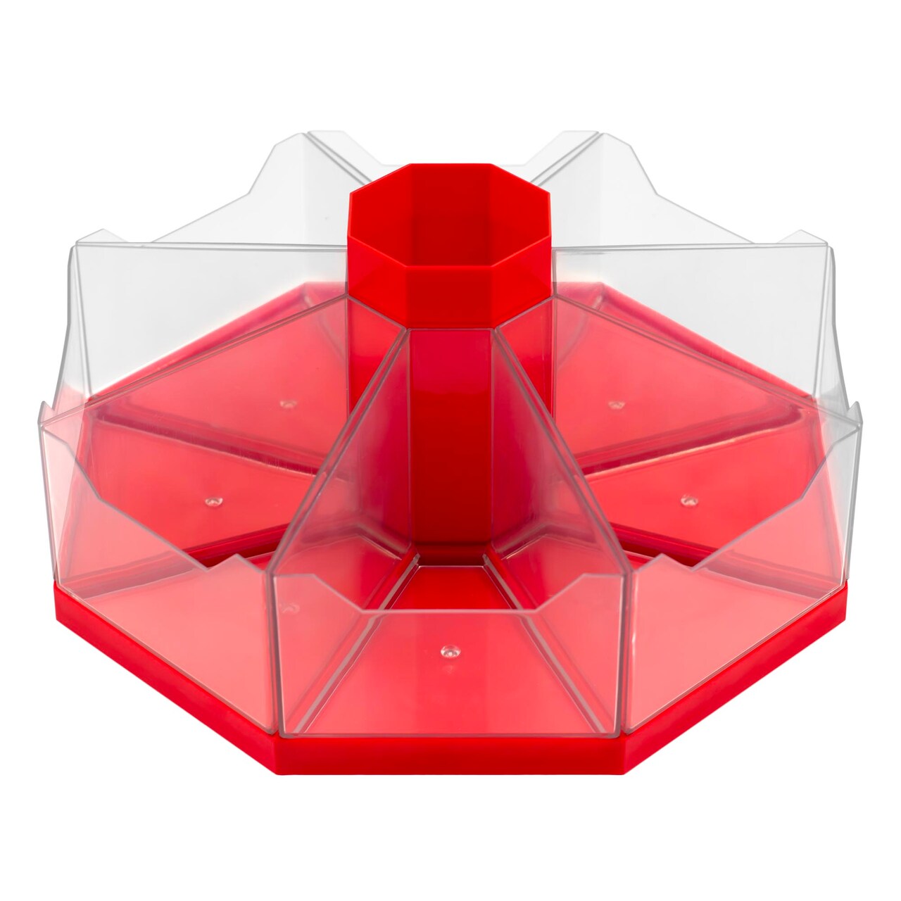 Junior Learning: Classroom Caddie - Red - 360 Spinning Class & Desk Organizer, Holds 8 Removable Compartment Trays, Store Art & Writing Supplies